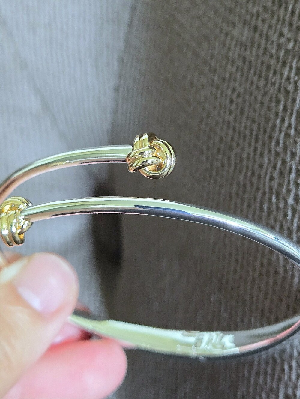 LAUREN Ralph Lauren Two✌️ Tone Knot Bypass Bangle Bracelet - NWT - Picture 14 of 16